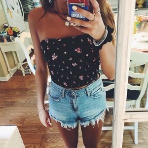 Floral tube top